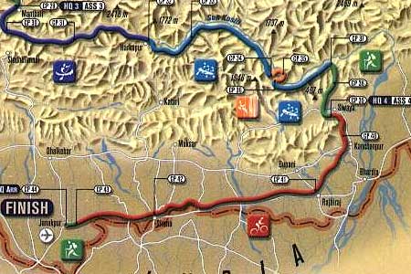 Raid Gauloises 2000 map