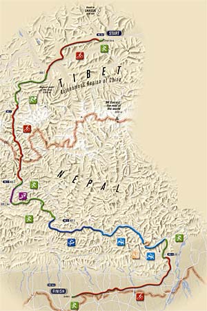 Raid Gauloises 2000 Map
