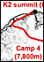 Map of the North Ridge Climbing Route