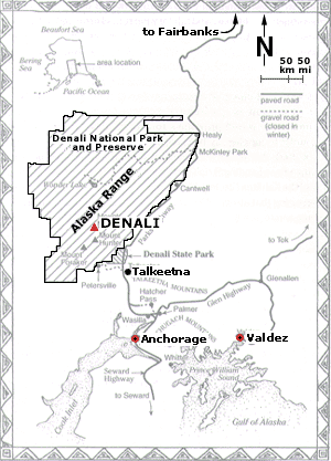 Map of Southcentral Alaska