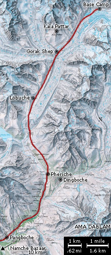 Map of the Khumbu