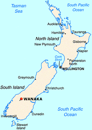 Map of New Zealand