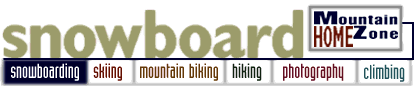 The Mountain Zone Snowboard Nav bar