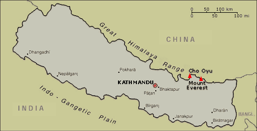 Map of Nepal