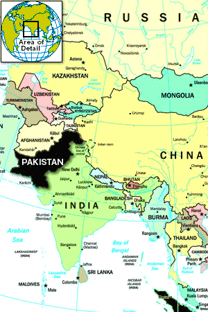 Map of Asia and India