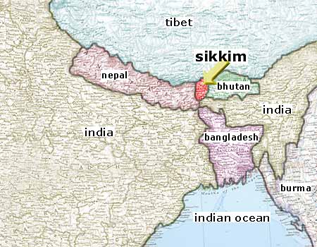 Where in the world is Sikkim